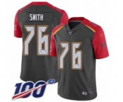 Youth Tampa Bay Buccaneers #76 Donovan Smith Limited Gray Inverted Legend 100th Season Football Jersey