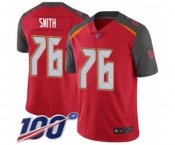 Youth Tampa Bay Buccaneers #76 Donovan Smith Red Team Color Vapor Untouchable Limited Player 100th Season Football Jersey