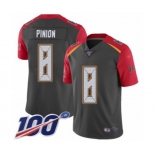 Youth Tampa Bay Buccaneers #8 Bradley Pinion Limited Gray Inverted Legend 100th Season Football Jersey