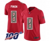 Youth Tampa Bay Buccaneers #8 Bradley Pinion Limited Red Rush Vapor Untouchable 100th Season Football Jersey