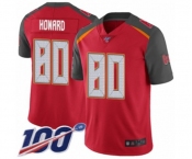 Youth Tampa Bay Buccaneers #80 O. J. Howard Red Team Color Vapor Untouchable Limited Player 100th Season Football Jersey