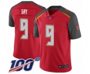 Youth Tampa Bay Buccaneers #9 Matt Gay Red Team Color Vapor Untouchable Limited Player 100th Season Football Jersey