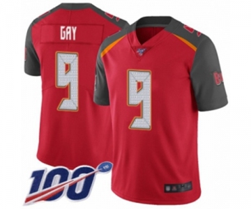 Youth Tampa Bay Buccaneers #9 Matt Gay Red Team Color Vapor Untouchable Limited Player 100th Season Football Jersey