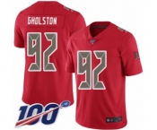 Youth Tampa Bay Buccaneers #92 William Gholston Limited Red Rush Vapor Untouchable 100th Season Football Jersey