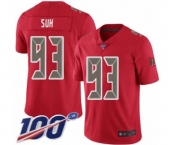 Youth Tampa Bay Buccaneers #93 Ndamukong Suh Limited Red Rush Vapor Untouchable 100th Season Football Jersey