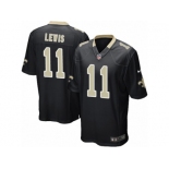 Men Nike New Orleans Saints #11 Tommylee Lewis Game Black Team Color NFL Jersey