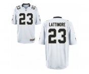 Men Nike New Orleans Saints #23 Marshon Lattimore Game White NFL Jersey