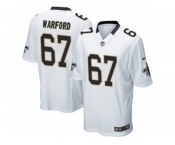 Men Nike New Orleans Saints #67 Larry Warford Game White NFL Jersey