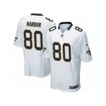 Men Nike New Orleans Saints #80 Clay Harbor Game White NFL Jersey