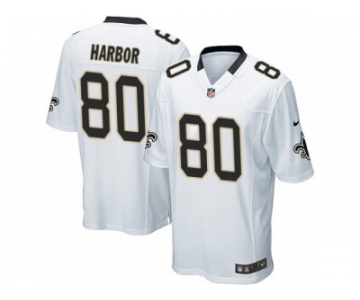 Men Nike New Orleans Saints #80 Clay Harbor Game White NFL Jersey