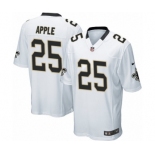 Men's Nike New Orleans Saints #25 Eli Apple Game White NFL Jersey