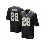 Men's Nike New Orleans Saints #28 B.W. Webb Game Black Team Color NFL Jersey