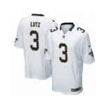 Men's Nike New Orleans Saints #3 Will Lutz Game White NFL Jersey