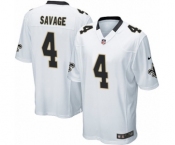 Men's Nike New Orleans Saints #4 Tom Savage Game White NFL Jersey