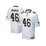 Men's Nike New Orleans Saints #46 Ken Crawley Game White NFL Jersey