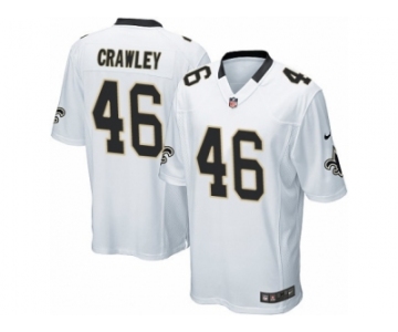 Men's Nike New Orleans Saints #46 Ken Crawley Game White NFL Jersey