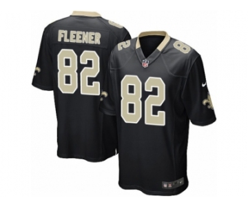 Men's Nike New Orleans Saints #82 Coby Fleener Game Black Team Color NFL Jersey