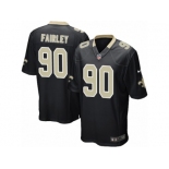 Men's Nike New Orleans Saints #90 Nick Fairley Game Black Team Color NFL Jersey