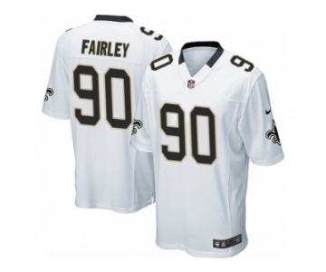 Men's Nike New Orleans Saints #90 Nick Fairley Game White NFL Jersey