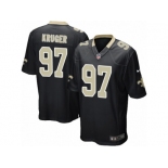 Men's Nike New Orleans Saints #97 Paul Kruger Game Black Team Color NFL Jersey