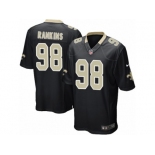 Men's Nike New Orleans Saints #98 Sheldon Rankins Game Black Team Color NFL Jersey