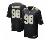 Men's Nike New Orleans Saints #98 Sheldon Rankins Game Black Team Color NFL Jersey