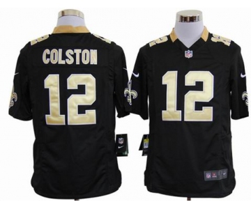 nike nfl jerseys new orleans saints #12 colston black[game]