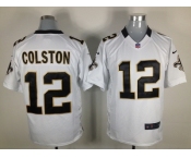 nike nfl jerseys new orleans saints #12 colston white[game]