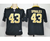 nike nfl jerseys new orleans saints #43 sproles black[game]