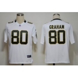 nike nfl jerseys new orleans saints #80 graham white[game]