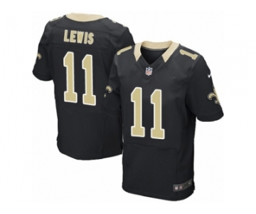 Men Nike New Orleans Saints #11 Tommylee Lewis Elite Black Team Color NFL Jersey