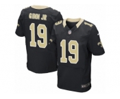 Men Nike New Orleans Saints #19 Ted Ginn Jr Elite Black Team Color NFL Jersey