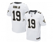 Men Nike New Orleans Saints #19 Ted Ginn Jr Elite White NFL Jersey