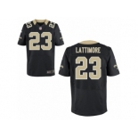 Men Nike New Orleans Saints #23 Marshon Lattimore Elite Black Team Color NFL Jersey