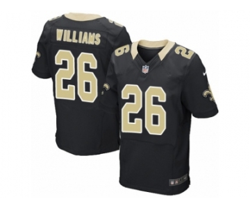 Men Nike New Orleans Saints #26 P. J. Williams Elite Black Team Color NFL Jersey