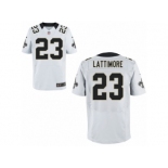 Men s Nike New Orleans Saints #23 Marshon Lattimore Elite White NFL Jersey