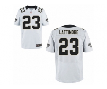 Men s Nike New Orleans Saints #23 Marshon Lattimore Elite White NFL Jersey