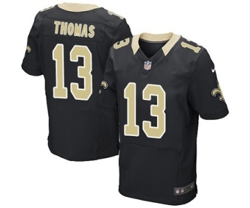 Men's Nike New Orleans Saints #13 Michael Thomas Elite Black Team Color NFL Jersey