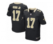 Men's Nike New Orleans Saints #17 Ted Ginn Jr Elite Black Team Color NFL Jersey