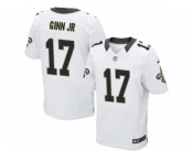 Men's Nike New Orleans Saints #17 Ted Ginn Jr Elite White NFL Jersey