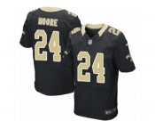 Men's Nike New Orleans Saints #24 Sterling Moore Elite Black Team Color NFL Jersey