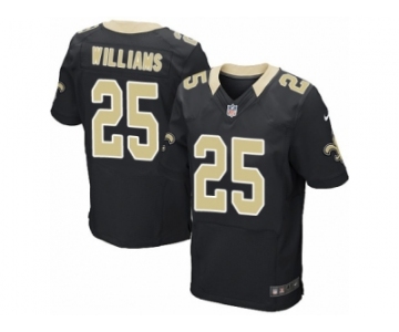 Men's Nike New Orleans Saints #25 P. J. Williams Elite Black Team Color NFL Jersey