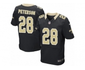 Men's Nike New Orleans Saints #28 Adrian Peterson Elite Black Team Color NFL Jersey