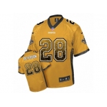 Men's Nike New Orleans Saints #28 Adrian Peterson Elite Gold Drift Fashion NFL Jersey