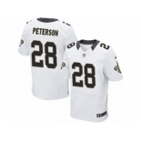 Men's Nike New Orleans Saints #28 Adrian Peterson Elite White NFL Jersey