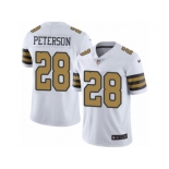 Men's Nike New Orleans Saints #28 Adrian Peterson Elite White Rush NFL Jersey