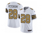 Men's Nike New Orleans Saints #28 Adrian Peterson Elite White Rush NFL Jersey