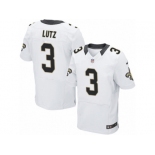 Men's Nike New Orleans Saints #3 Will Lutz Elite White NFL Jersey