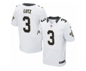 Men's Nike New Orleans Saints #3 Will Lutz Elite White NFL Jersey