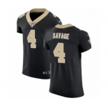 Men's Nike New Orleans Saints #4 Tom Savage Black Team Color Vapor Untouchable Elite Player NFL Jersey